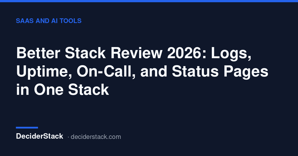 DeciderStack cover card: Better Stack Review