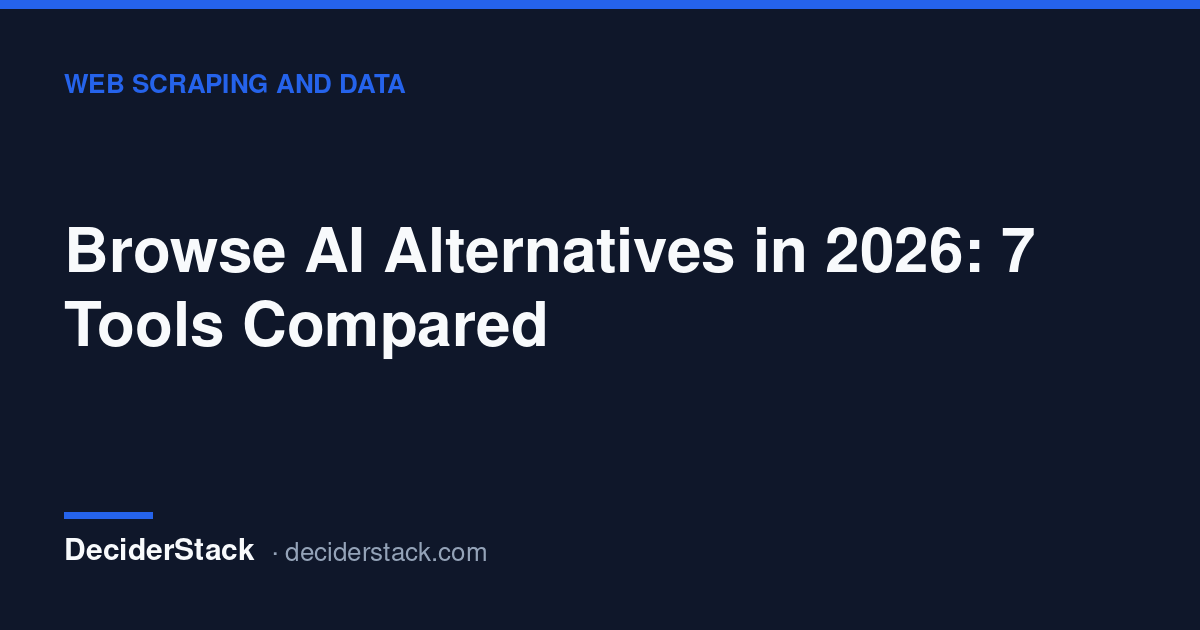 DeciderStack cover card: Browse AI Alternatives in 2026
