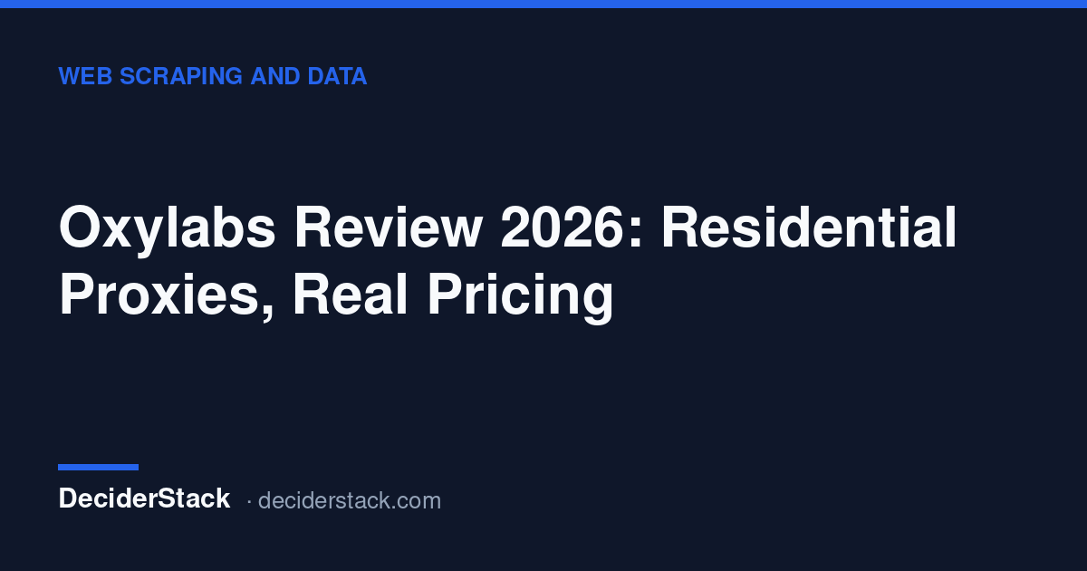 Oxylabs Review 2026: residential proxies and real pricing
