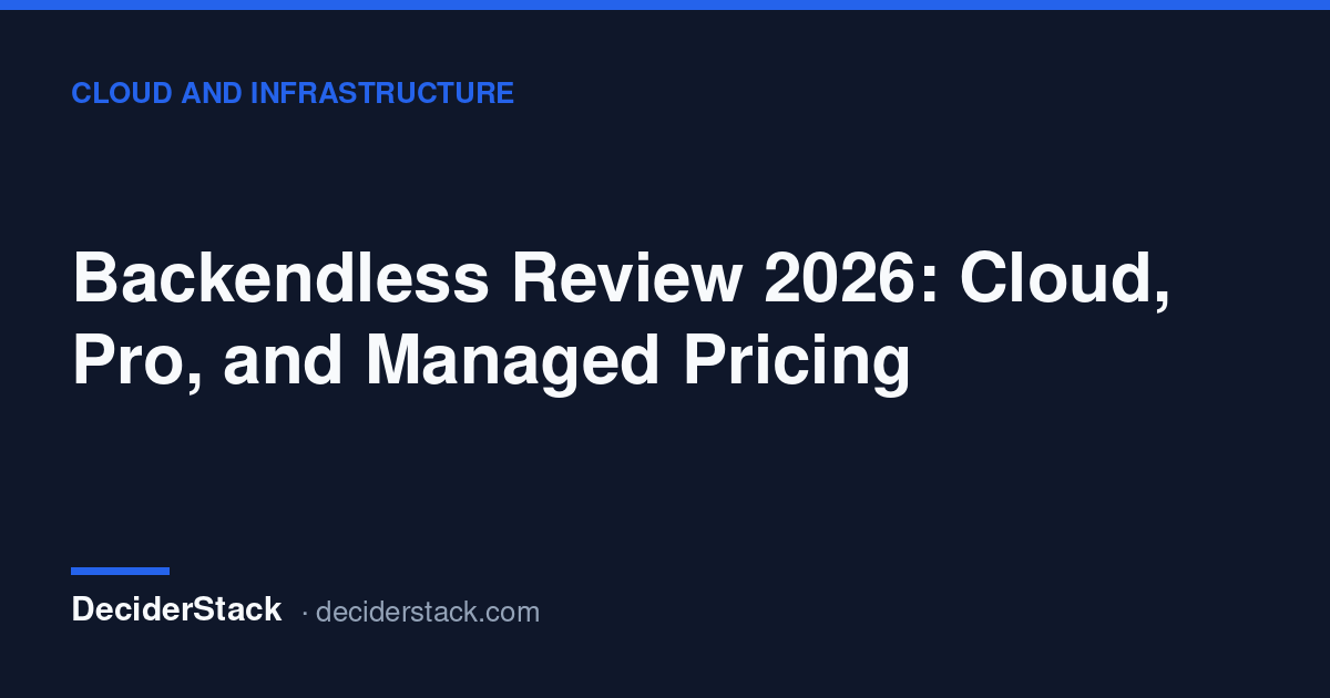 Backendless review: Cloud, Pro and Managed pricing