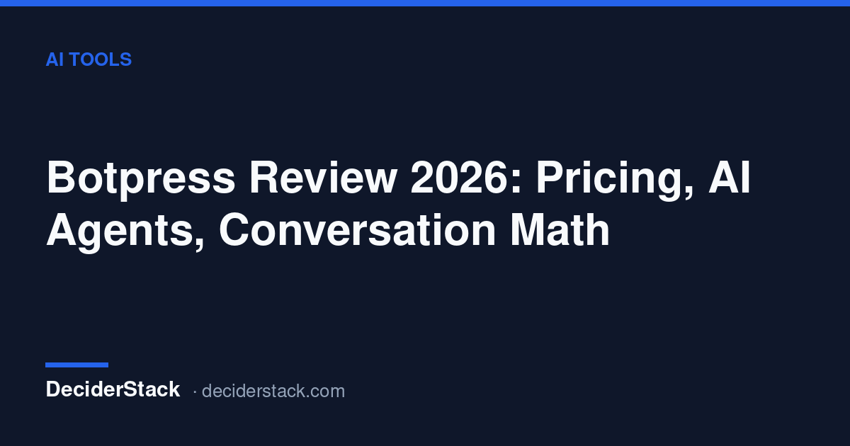 Botpress review: conversations per plan and the pricing math